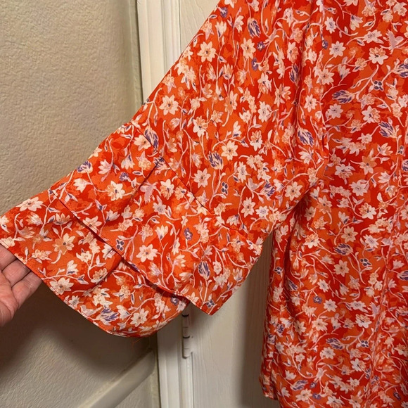 Violet+Claire Women’s Floral Spring Business Casual Blouse Size 1X 3/4 Sleeve - Picture 5 of 6